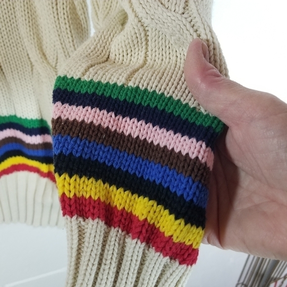 Rowing Blazers for Target croquet rainbow cableknit sweater - Picture 7 of 12